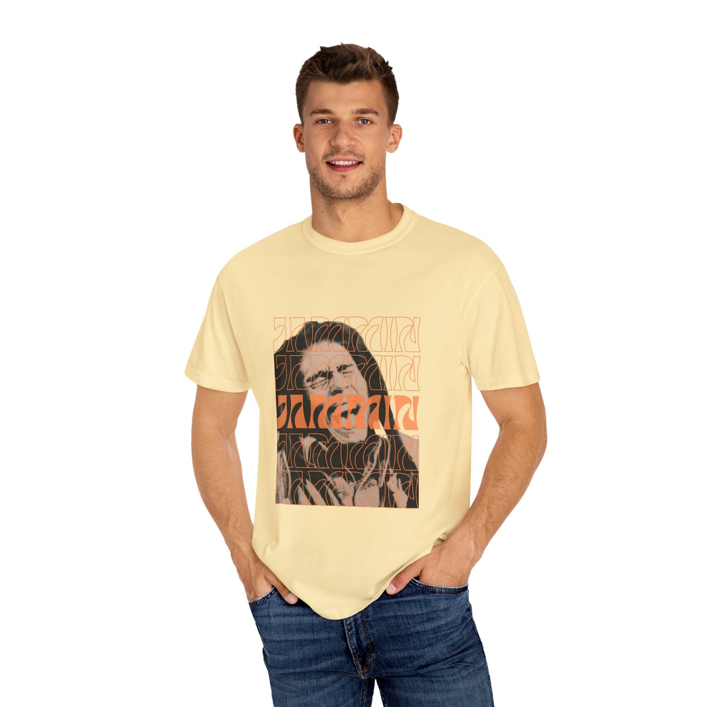 Groovy Vibe Jammin Garment-Dyed T-shirt, Retro Graphic Tee, Vintage Style Shirt, Festival Clothing, Casual Wear for Music Lovers