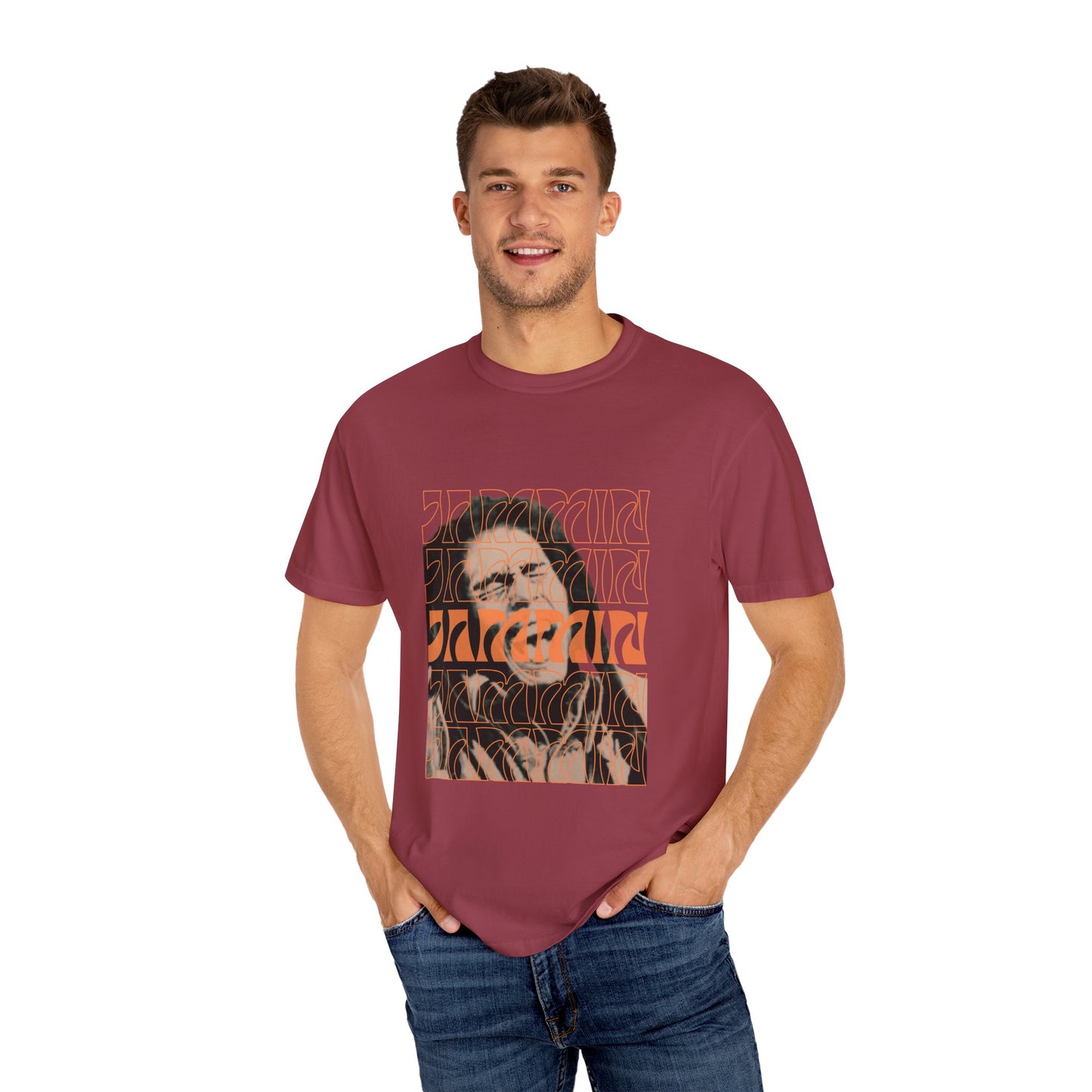 Groovy Vibe Jammin Garment-Dyed T-shirt, Retro Graphic Tee, Vintage Style Shirt, Festival Clothing, Casual Wear for Music Lovers