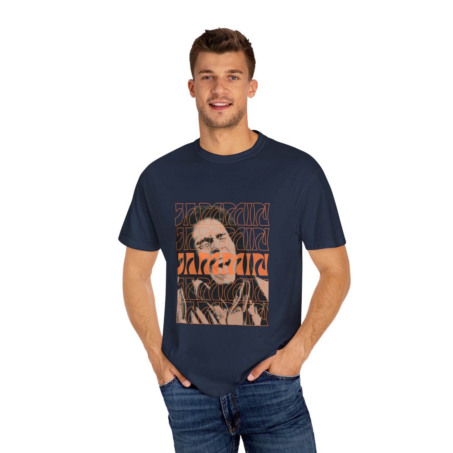 Groovy Vibe Jammin Garment-Dyed T-shirt, Retro Graphic Tee, Vintage Style Shirt, Festival Clothing, Casual Wear for Music Lovers